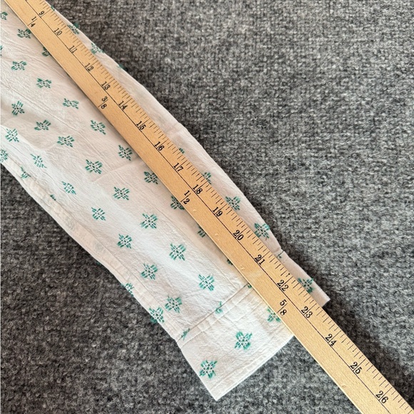 Johnny Cotton Men's White and Green Patterned Button Down shirt geometric SZ M - Picture 12 of 14